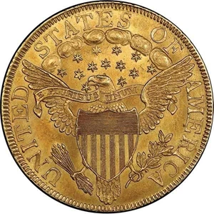 image for: $10 1799 LARGE STARS OBVERSE. PCGS MS63+ CAC