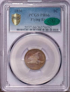 image for: 1C 1856 FLYING EAGLE. PCGS PR66 CAC