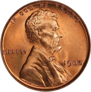 image for: 1C 1935 DOUBLED DIE OBV. FS-101. PCGS MS67 RD CAC