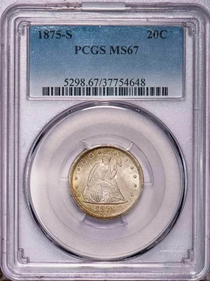 image for: 20C 1875-S PCGS MS67
