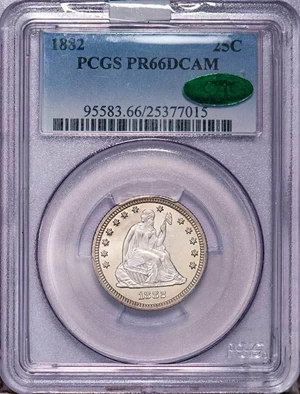 image for: 25C 1882 PCGS PR66 DCAM CAC