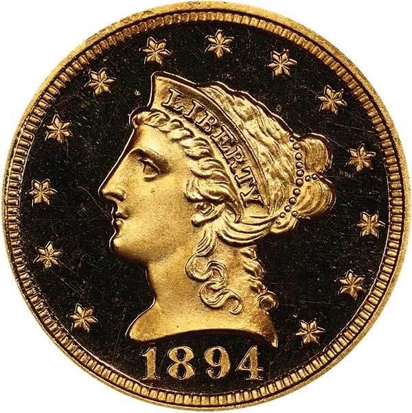 image for: $2.50 1894 PCGS PR66+ DCAM CAC