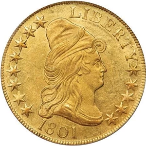 image for: $10 1801 PCGS MS61