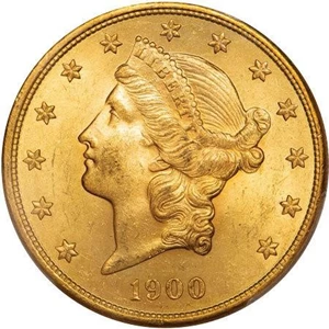 image for: $20 1900-S PCGS MS64+ CAC
