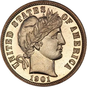 image for: 10C 1901 PCGS PR66 CAM CAC
