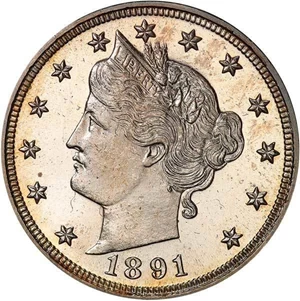 image for: 5C 1891 PCGS PR66 CAM