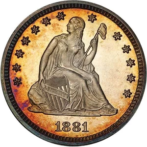 image for: 25C 1881 PCGS PR66+ CAM CAC