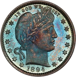 image for: 25C 1894 PCGS PR67 CAC