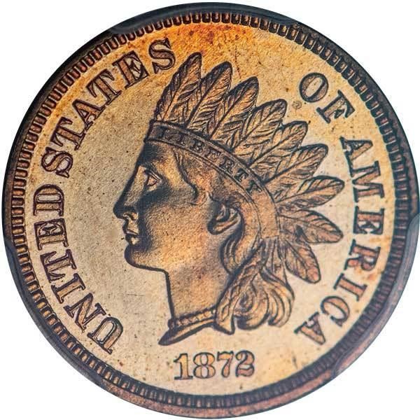 image for: 1C 1872 PCGS PR64 RD CAC