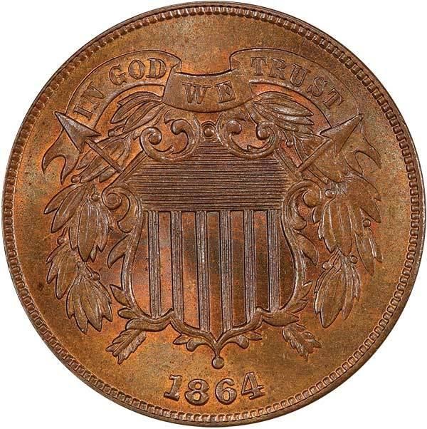 1864 2 Penny Piece Values Prices The Greysheet