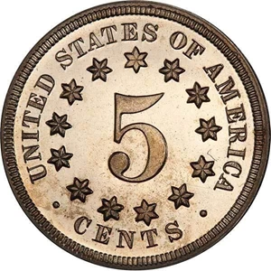 image for: 5C 1869 PCGS PR66+ CAM CAC