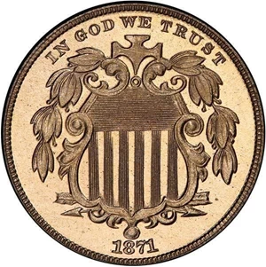 image for: 5C 1871 PCGS PR66+ CAM CAC