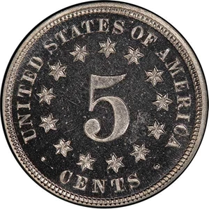 image for: 5C 1873 CLOSED 3. PCGS PR66 CAM CAC