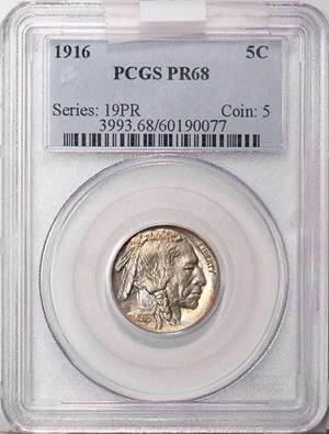 image for: 5C 1916 PCGS PR68
