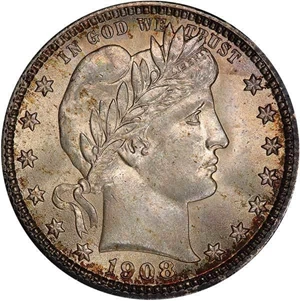 image for: 25C 1908 PCGS MS66+ CAC