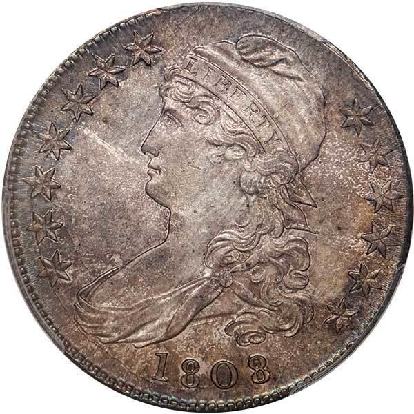 image for: 50C 1808/7 PCGS AU58+ CAC