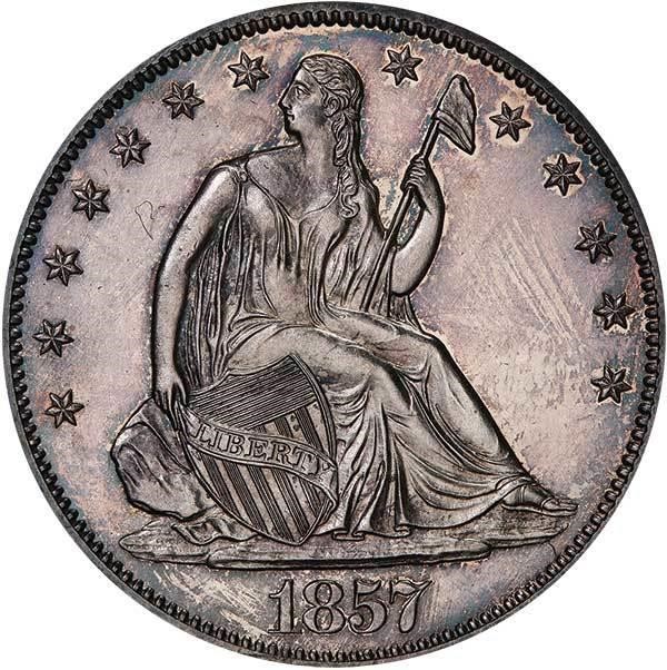 image for: 50C 1857 PCGS PR64 CAC