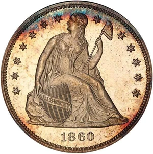 image for: $1 1860 PCGS PR64 CAC