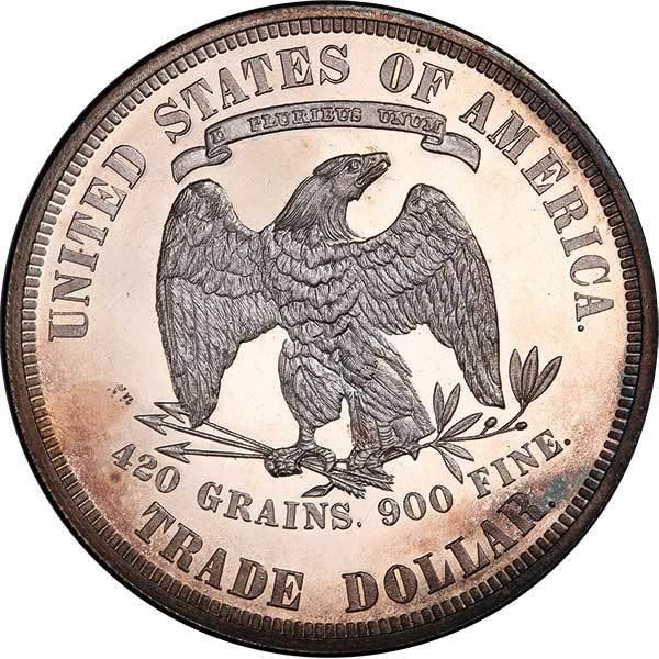 image for: T$1 1877 TRADE. PCGS PR64 DCAM CAC