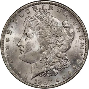 image for: $1 1887/6-O PCGS MS63+ CAC