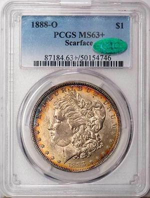 image for: $1 1888-O SCARFACE. PCGS MS63+ CAC