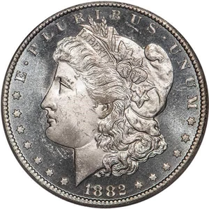 image for: $1 1882-CC PCGS MS65 DMPL CAC