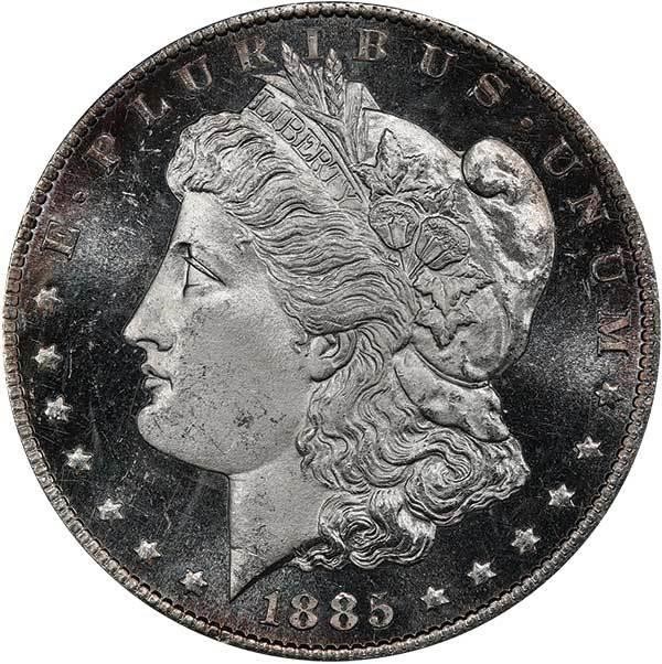image for: $1 1885-CC PCGS MS66 DMPL CAC