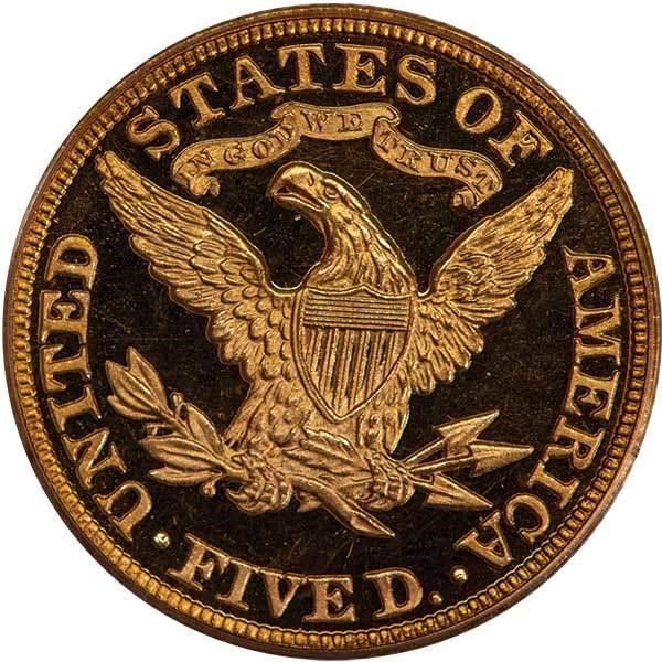 image for: $5 1882 PCGS PR65 DCAM CAC