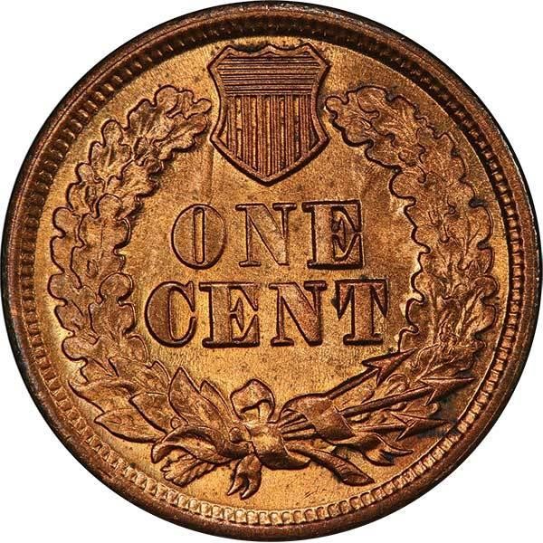 image for: 1C 1864 L ON RIBBON. PCGS MS65 RD