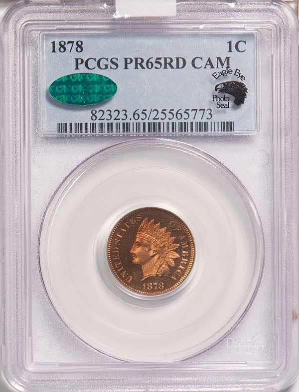 image for: 1C 1878 PCGS PR65 RD CAM CAC