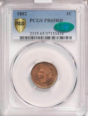 image for: 1C 1882 PCGS PR65 RD CAC