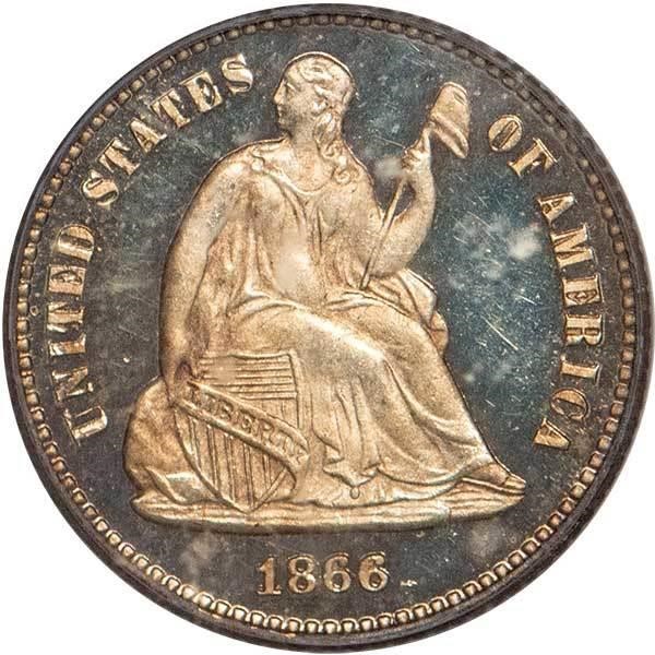 image for: H10C 1866 PCGS PR65 DCAM