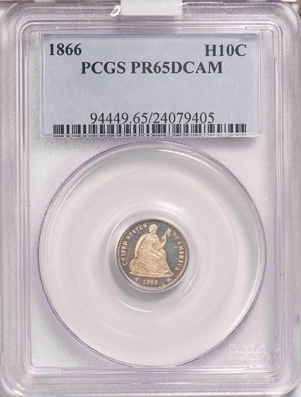 image for: H10C 1866 PCGS PR65 DCAM
