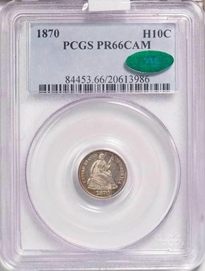 image for: H10C 1870 PCGS PR66 CAM CAC