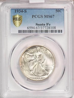 image for: 50C 1934-S PCGS MS67
