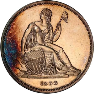 image for: $1 1836 GOBRECHT. J-60. RESTRIKE. PCGS PR63+ CAC