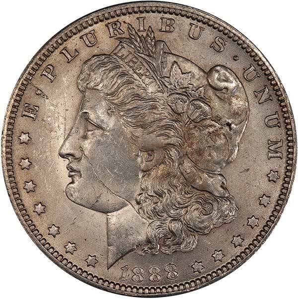 image for: $1 1888-O SCARFACE. PCGS MS61 CAC