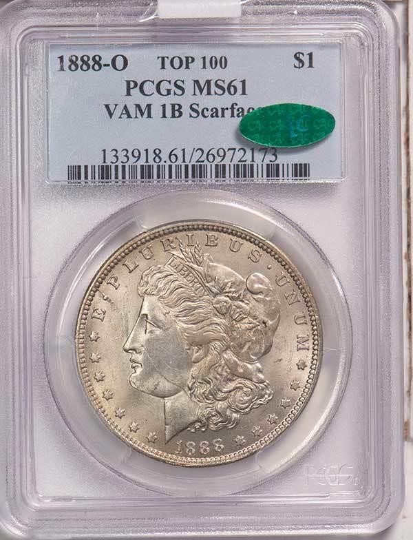 image for: $1 1888-O SCARFACE. PCGS MS61 CAC