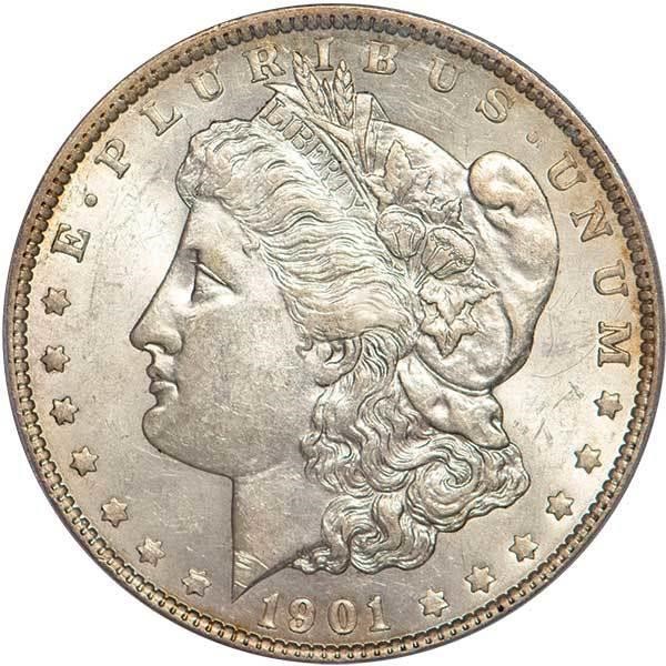image for: $1 1901 DOUBLED DIE REVERSE. PCGS AU58 CAC