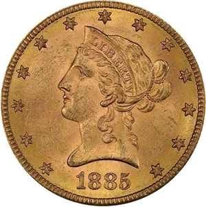 image for: $10 1885-S PCGS MS63+ CAC