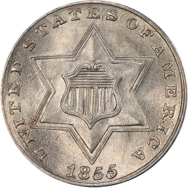 image for: 3CS 1855 PCGS MS65 CAC
