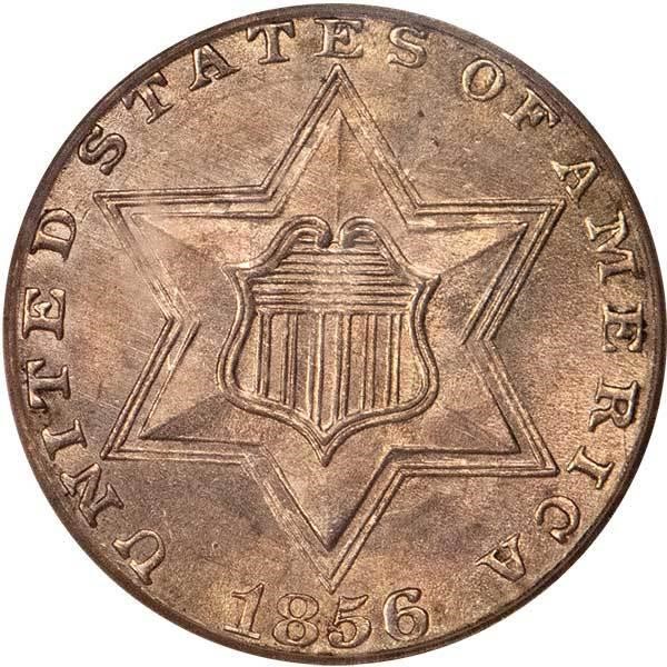image for: 3CS 1856 PCGS MS65 CAC