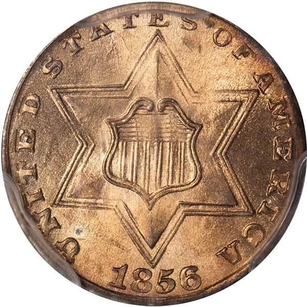 image for: 3CS 1856 PCGS MS64+ CAC