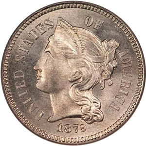 image for: 3CN 1879 PCGS MS66 CAC