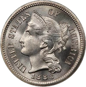 image for: 3CN 1883 PCGS MS65 CAC