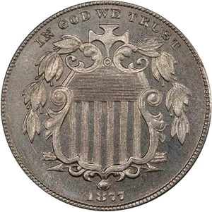 image for: 5C 1877 PCGS PR65 CAC