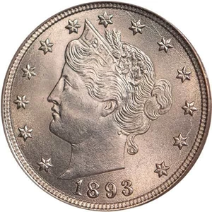 image for: 5C 1893 PCGS MS65 CAC