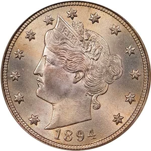 image for: 5C 1894 PCGS MS65 CAC