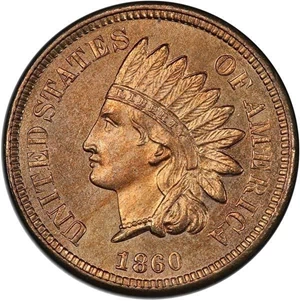 image for: 1C 1860 POINTED BUST. PCGS MS66+ CAC