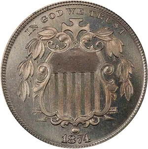 image for: 5C 1874 PCGS PR67+ CAC